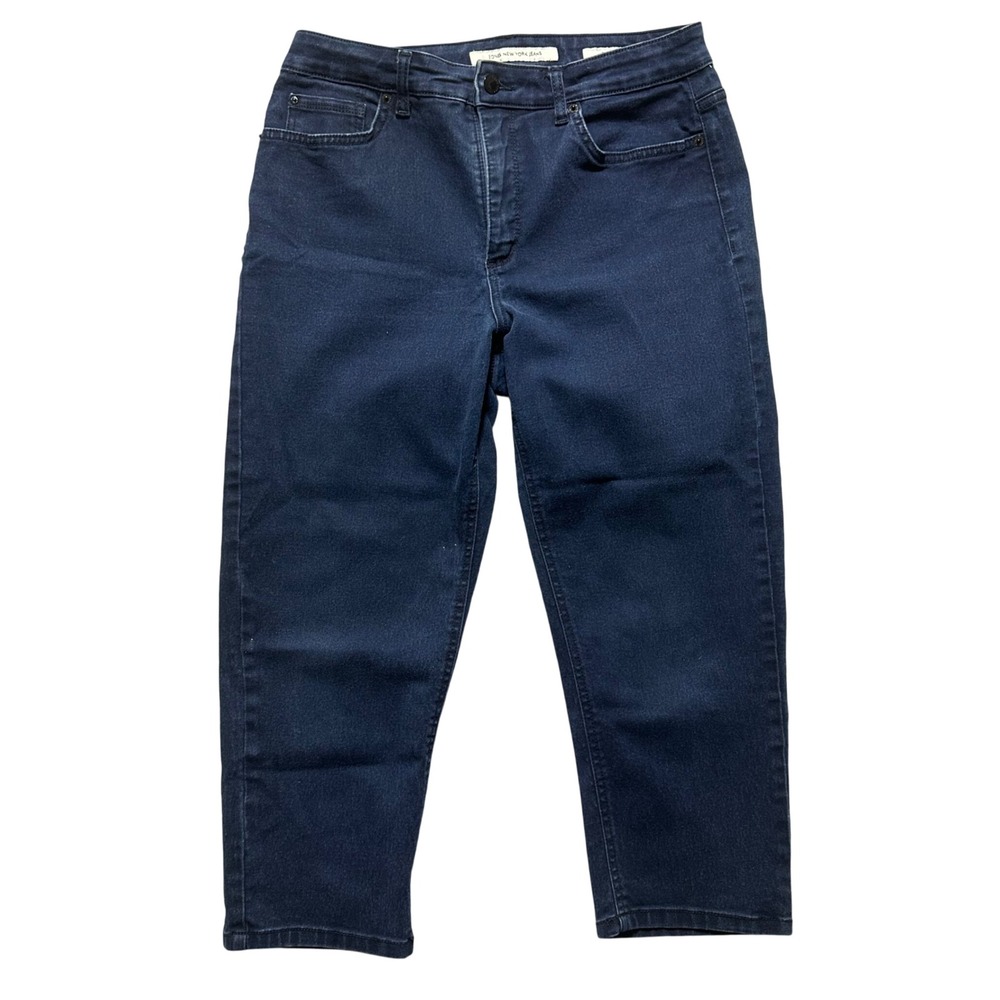 Jones New York Soho Crop Jeans Dark Wash Women's‎ Size 10 Distresed